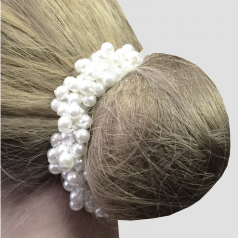 Hair Scrunchie - Pearl Beaded